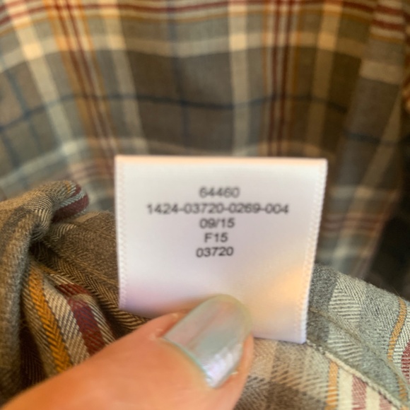 JOS A BANKS 1905 Mens Large Long Sleeve Button Front Neutral Plaid Modern Fit - Picture 6 of 9